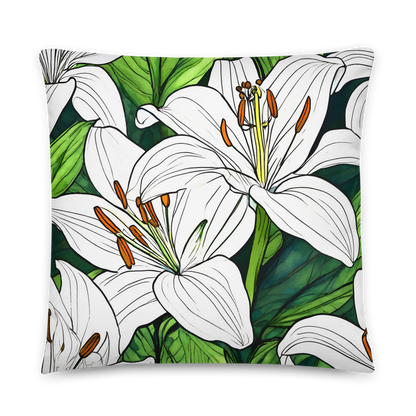 Basic Pillow_Whtie Lily