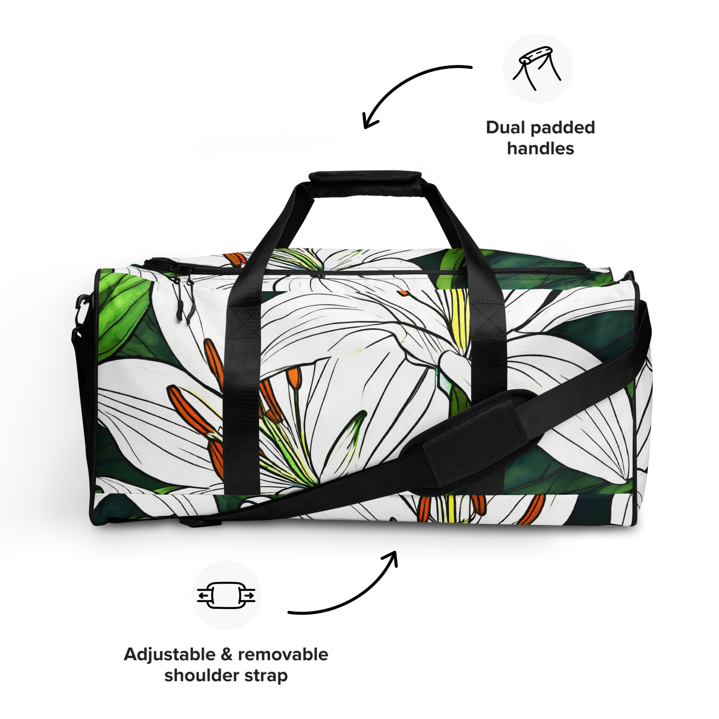 Duffle bag_white Lily