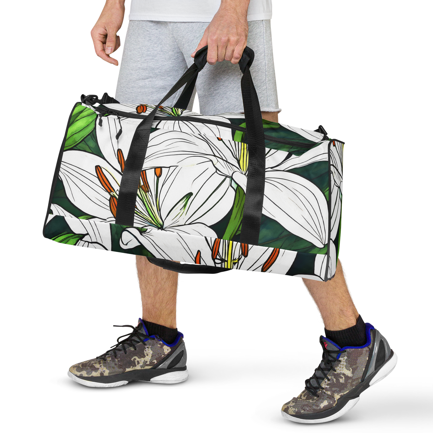 Duffle bag_white Lily