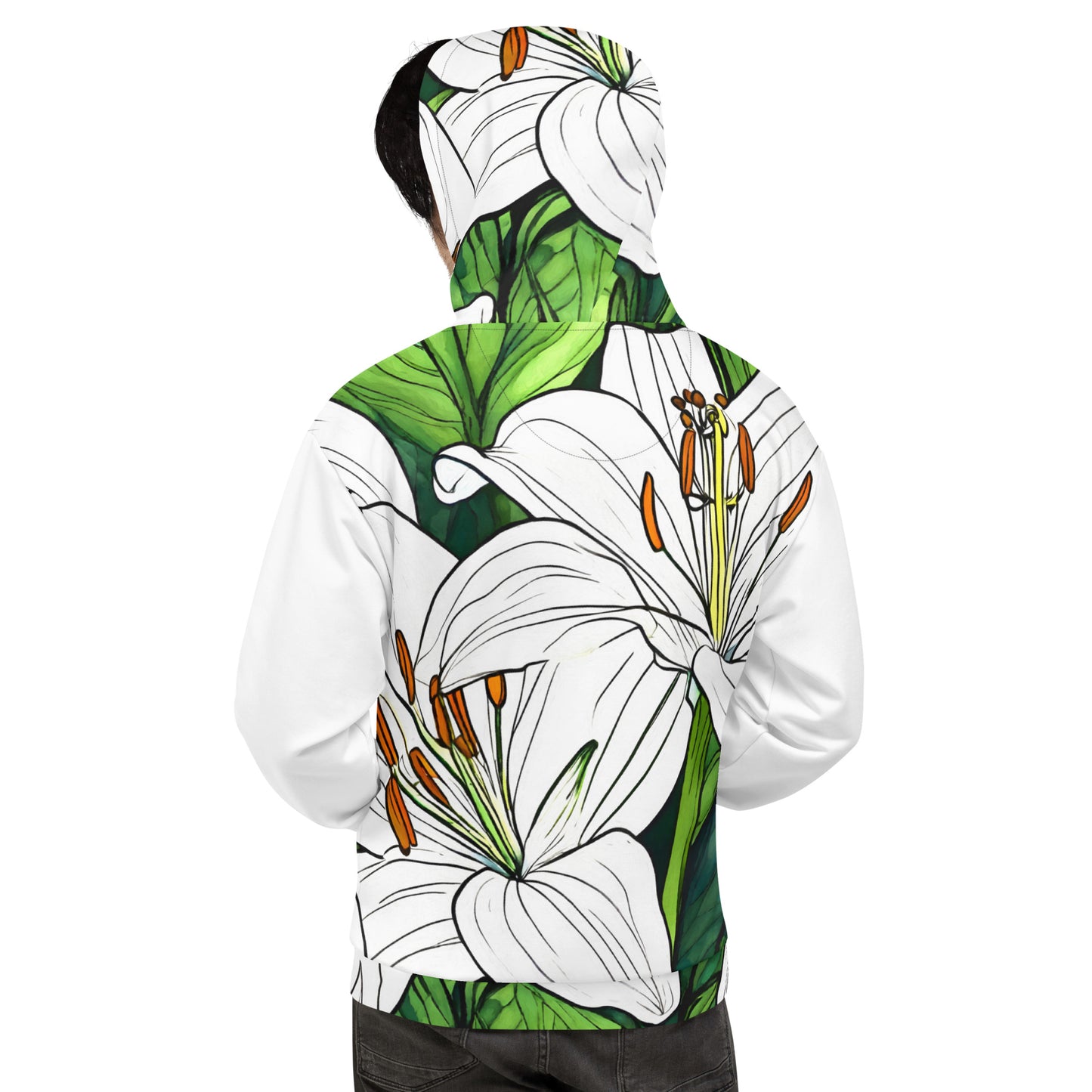 Unisex Hoodie_White Lily