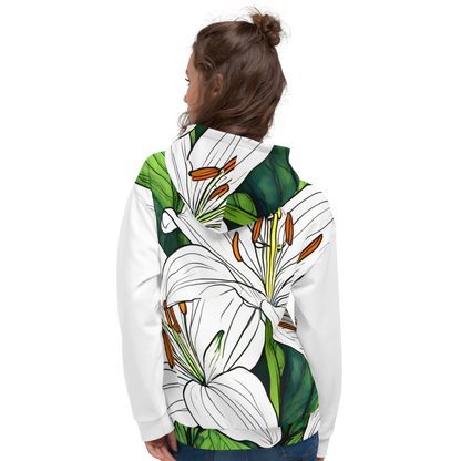 Unisex Hoodie_White Lily