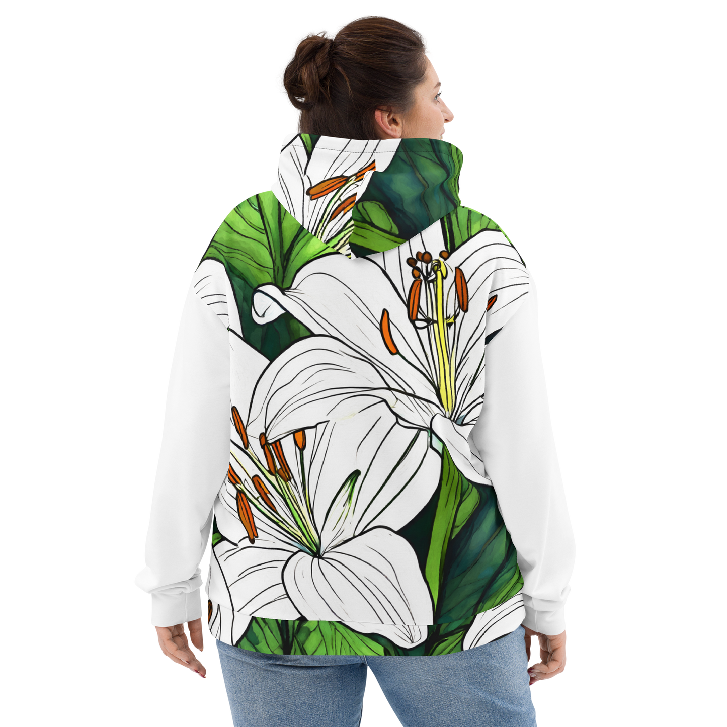 Unisex Hoodie_White Lily