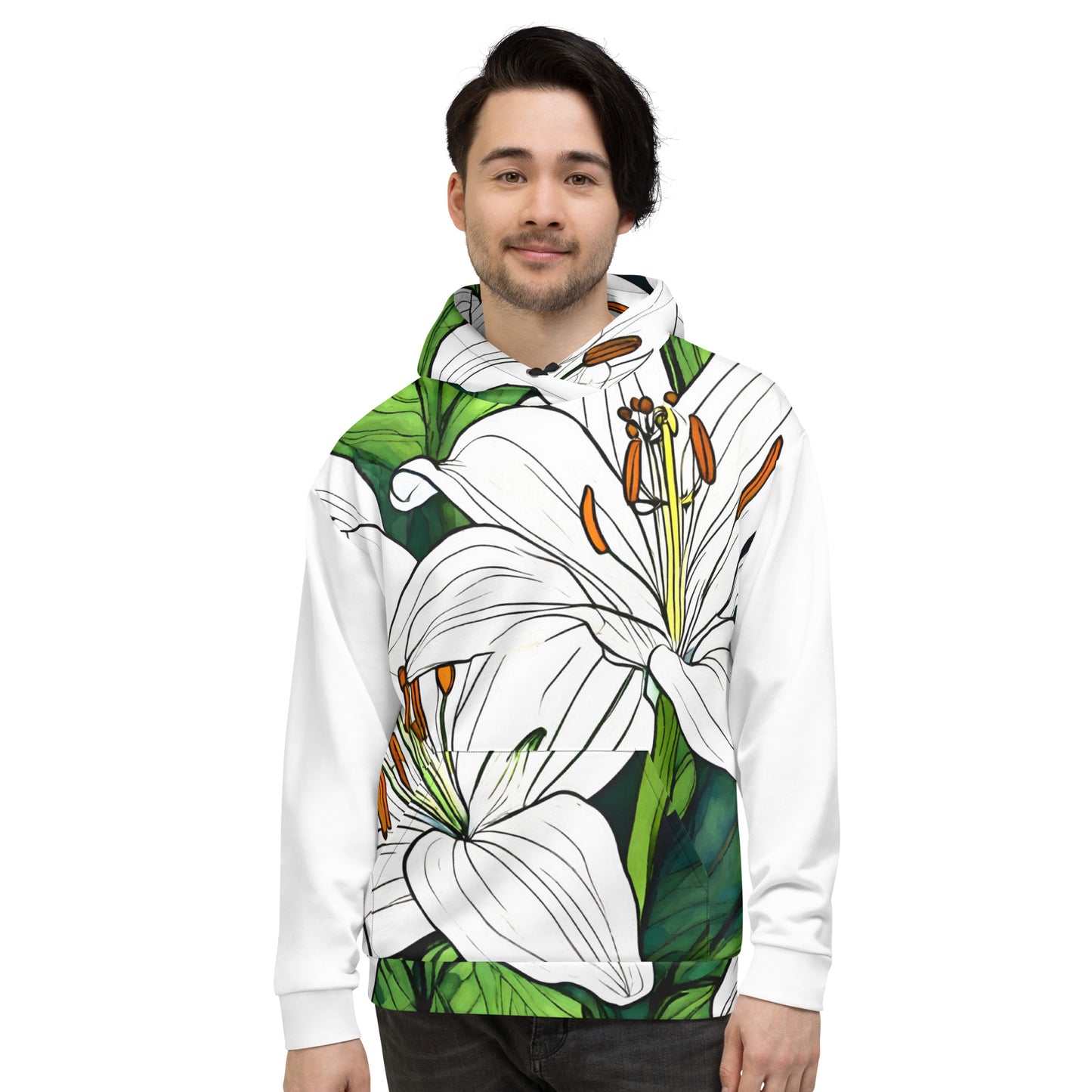 Unisex Hoodie_White Lily