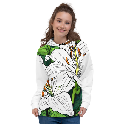 Unisex Hoodie_White Lily