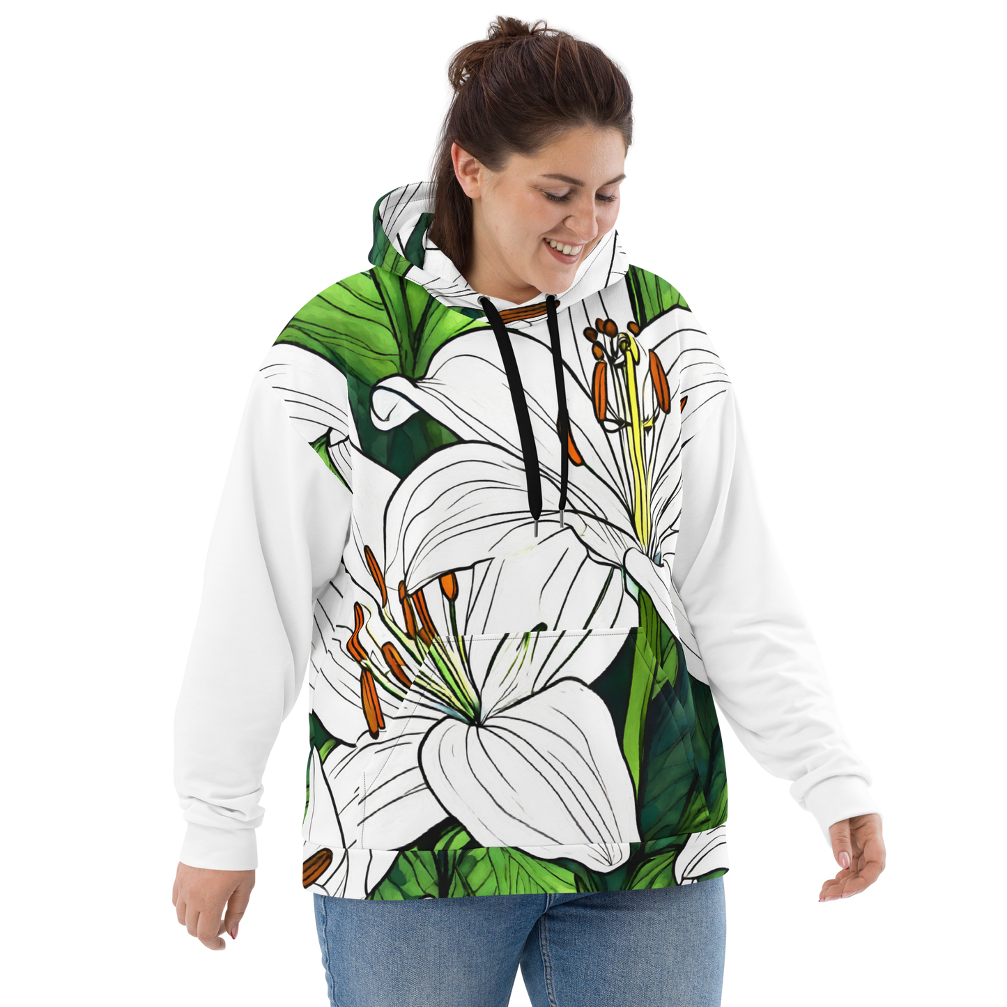 Unisex Hoodie_White Lily