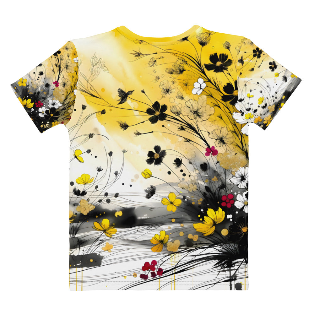 Women's T-shirt_Spring with blossoming flowers