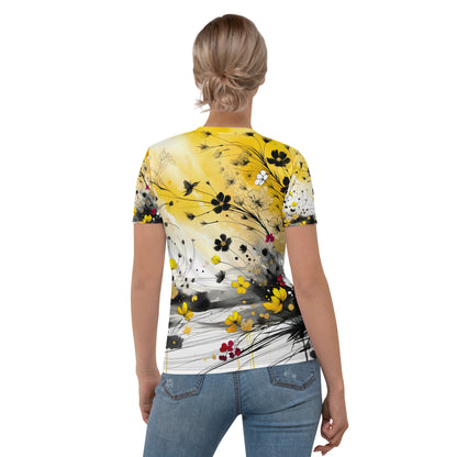 Women's T-shirt_Spring with blossoming flowers