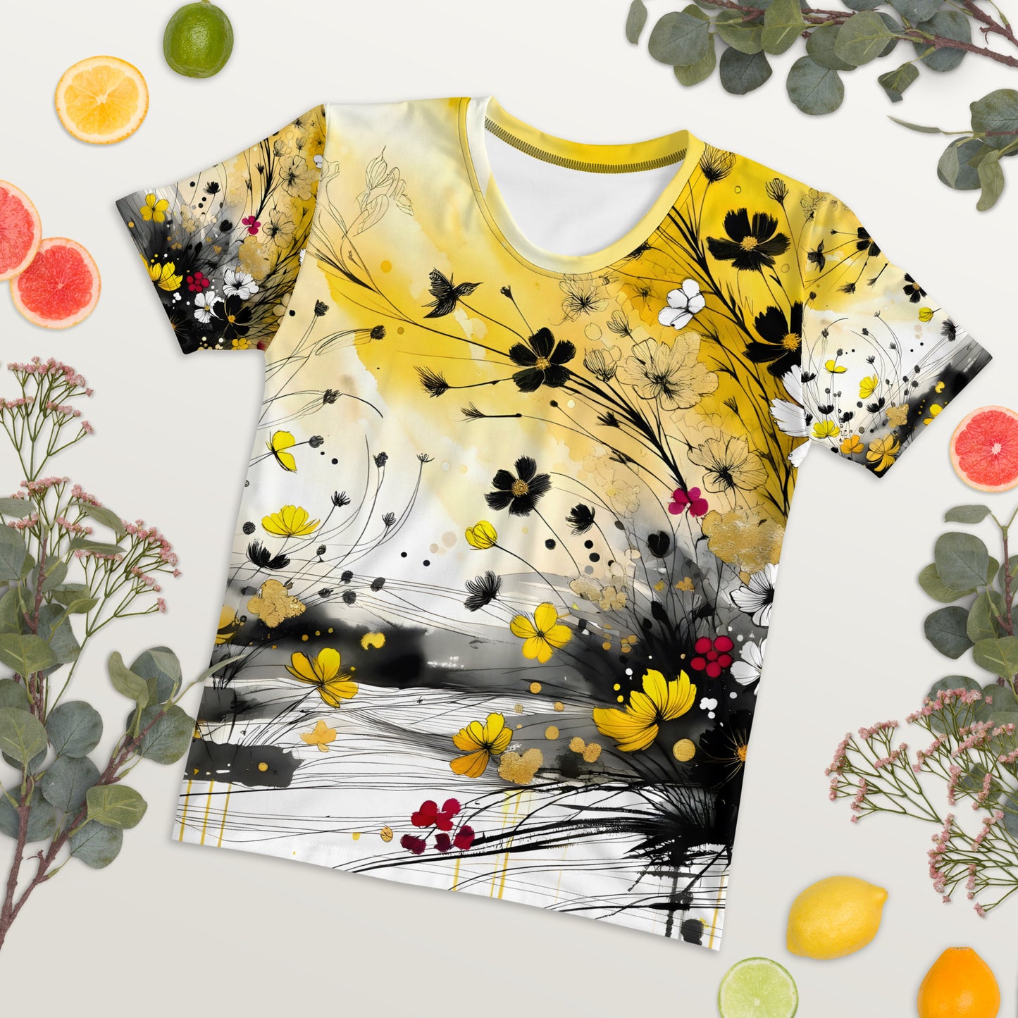 Women's T-shirt_Spring with blossoming flowers