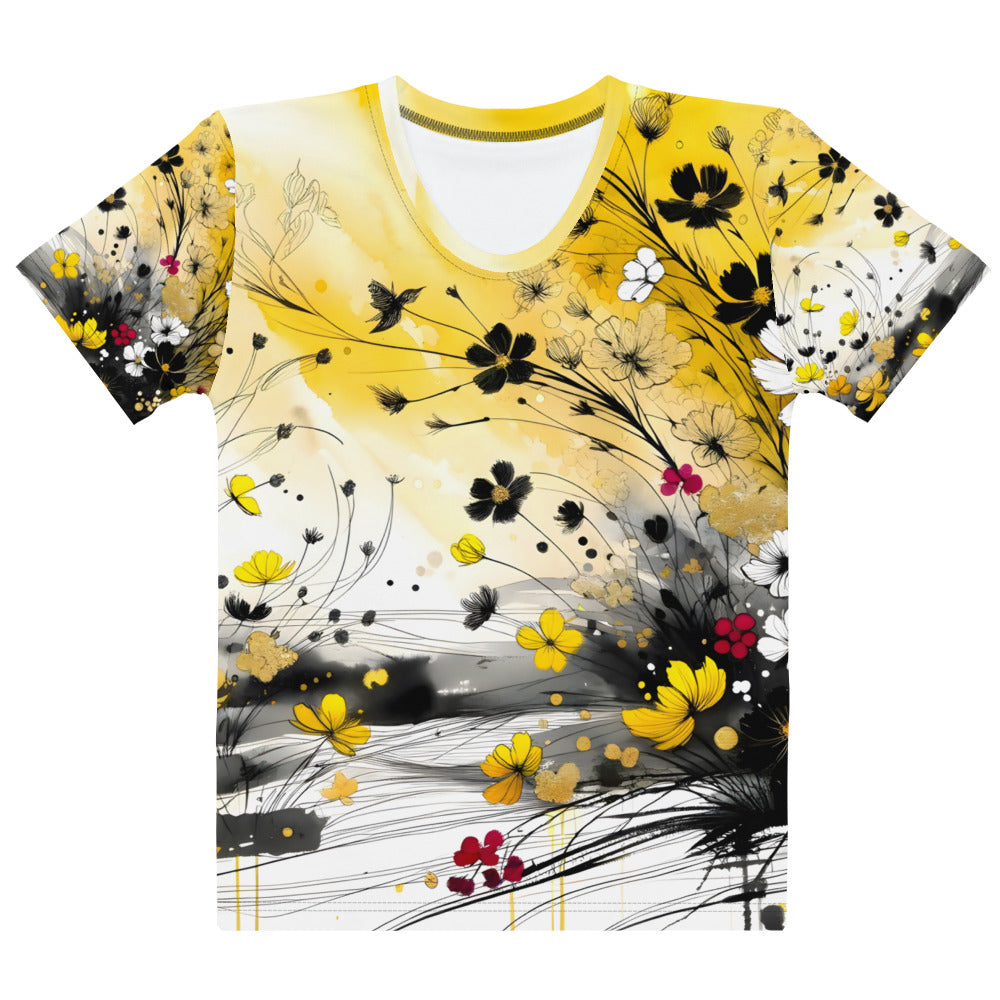 Women's T-shirt_Spring with blossoming flowers