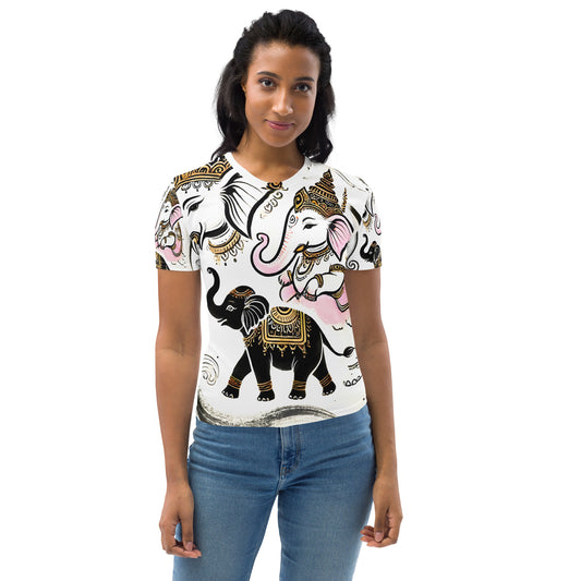 Women's T-shirt_white elephant Airavata