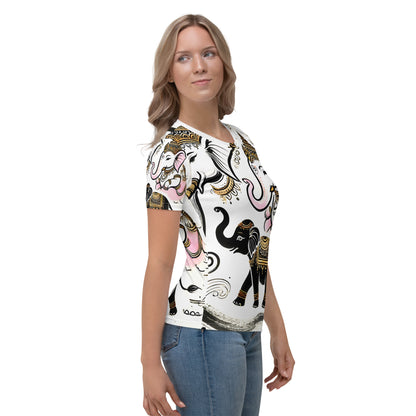 Women's T-shirt_white elephant Airavata