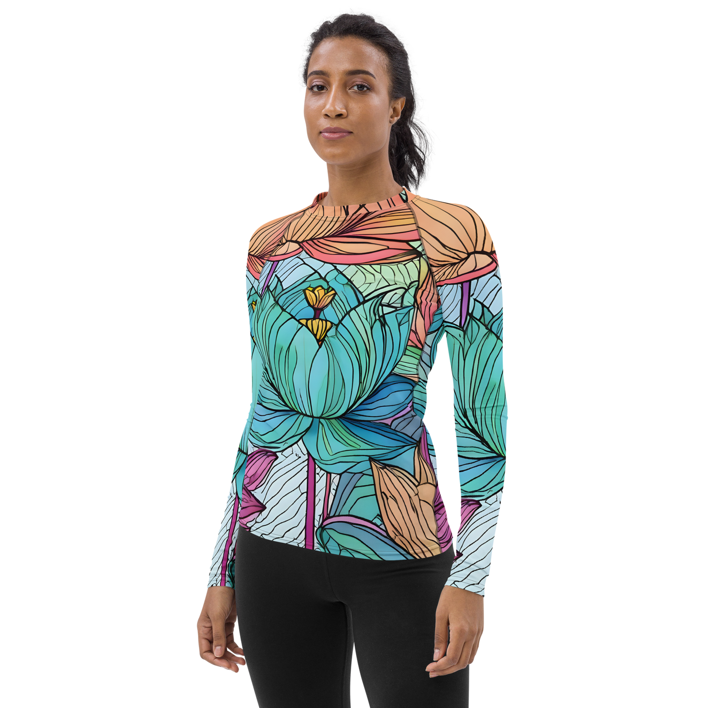 Women's Rash Guard_Lotus