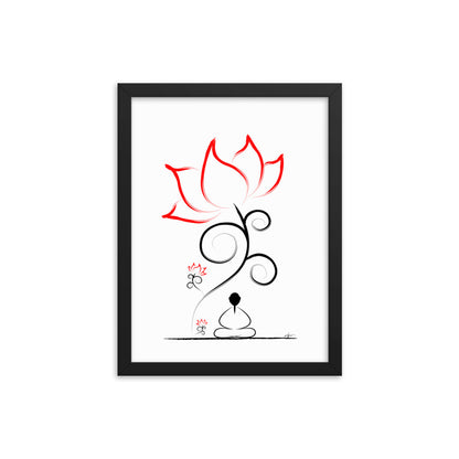 Framed poster_“Meditation under a lotus flower”