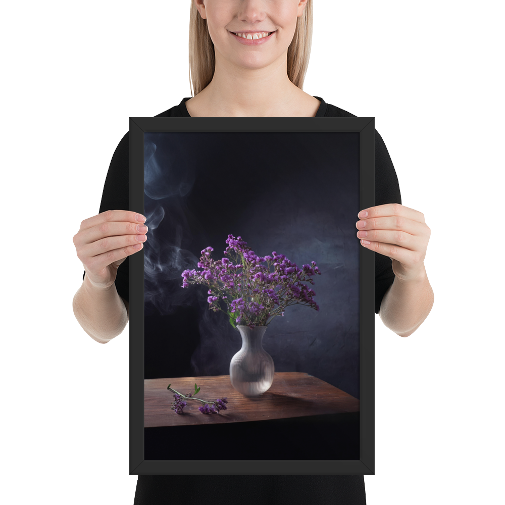 Framed poster_Purple Statice flowers