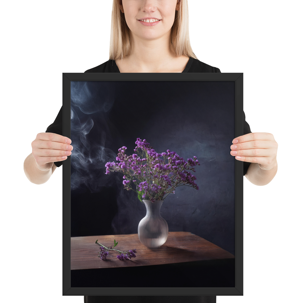 Framed poster_Purple Statice flowers