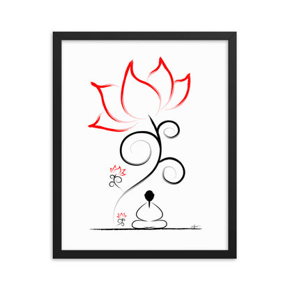 Framed poster_“Meditation under a lotus flower”