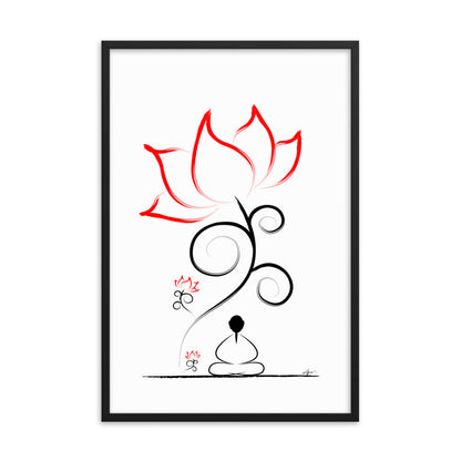 Framed poster_“Meditation under a lotus flower”