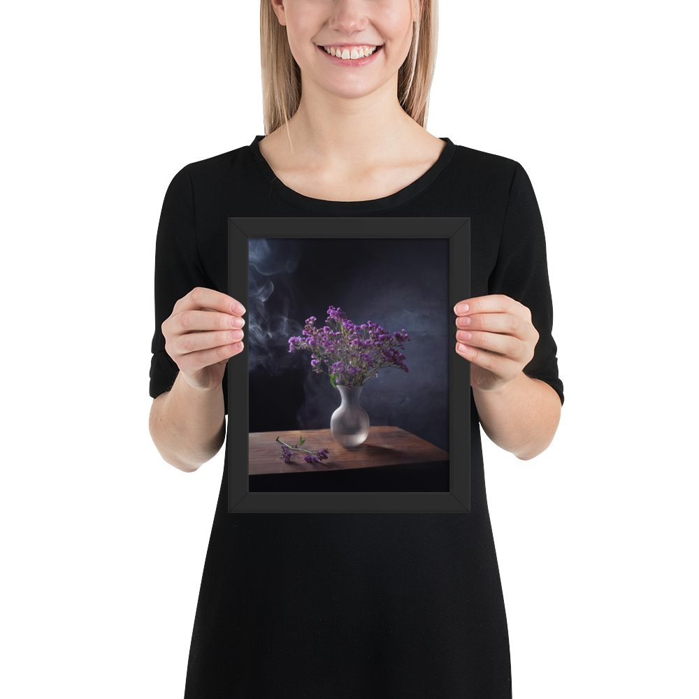 Framed poster_Purple Statice flowers