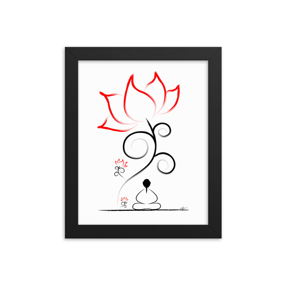 Framed poster_“Meditation under a lotus flower”