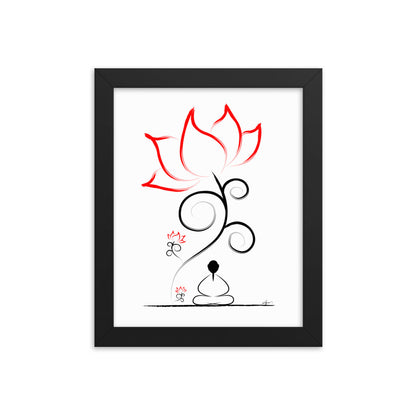 Framed poster_“Meditation under a lotus flower”