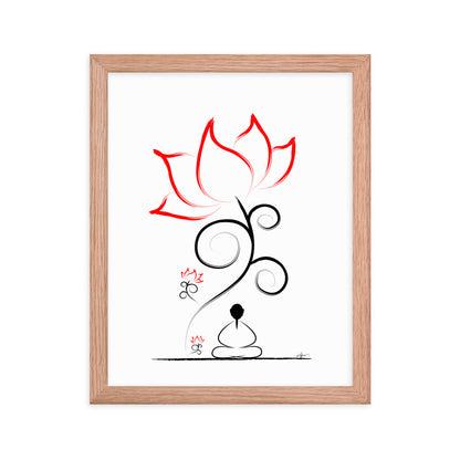 Framed poster_“Meditation under a lotus flower”