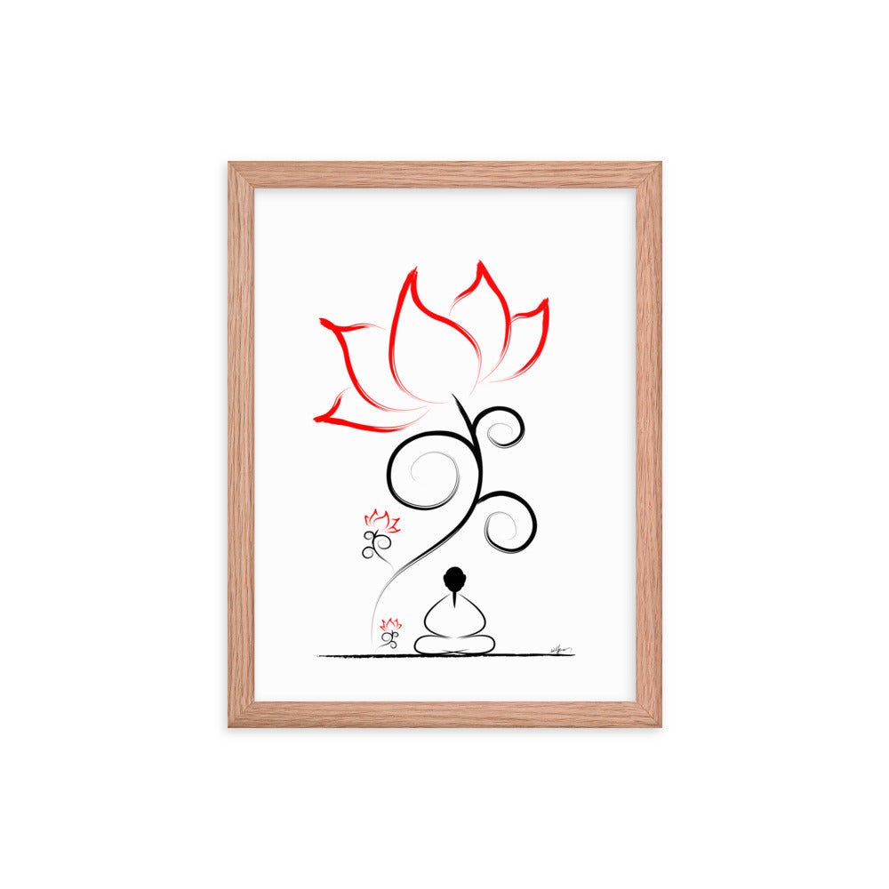 Framed poster_“Meditation under a lotus flower”