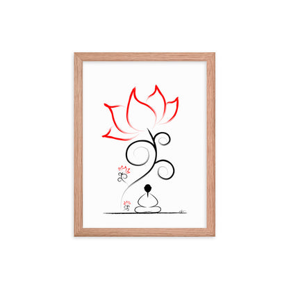 Framed poster_“Meditation under a lotus flower”