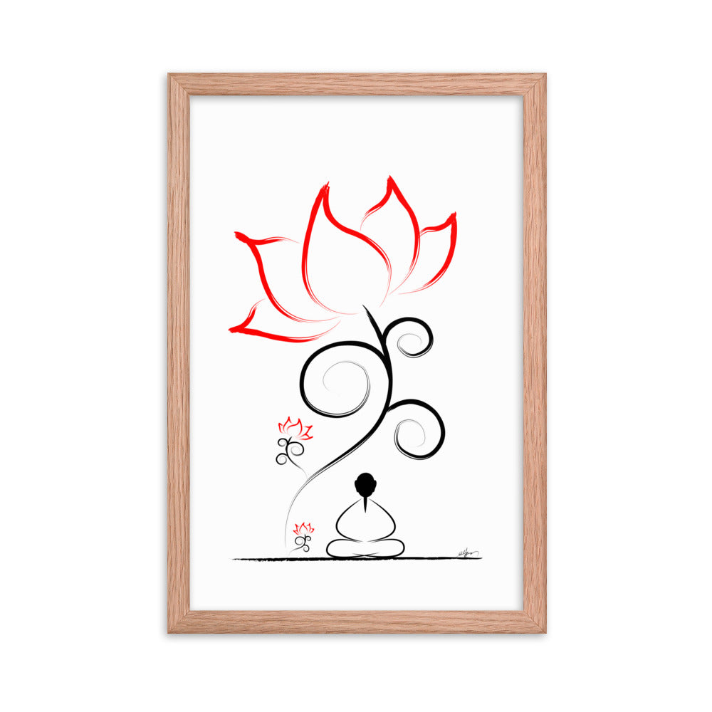 Framed poster_“Meditation under a lotus flower”