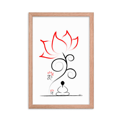 Framed poster_“Meditation under a lotus flower”