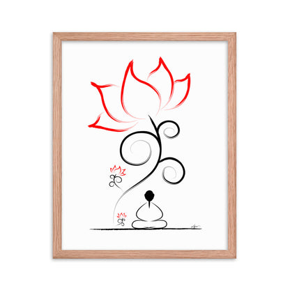 Framed poster_“Meditation under a lotus flower”