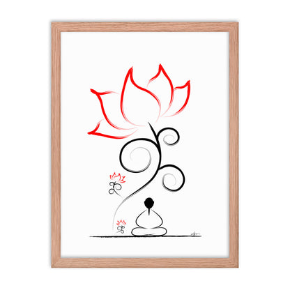 Framed poster_“Meditation under a lotus flower”