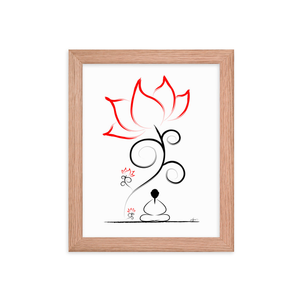 Framed poster_“Meditation under a lotus flower”