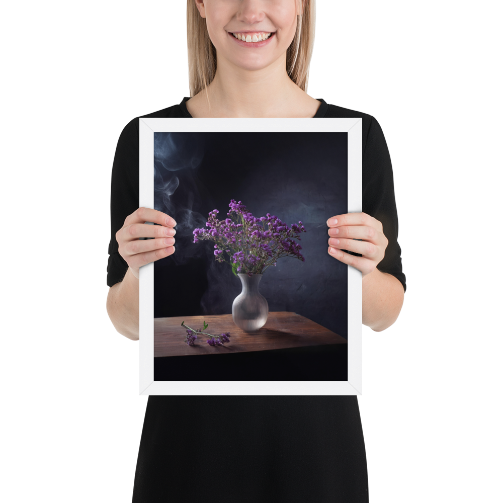 Framed poster_Purple Statice flowers