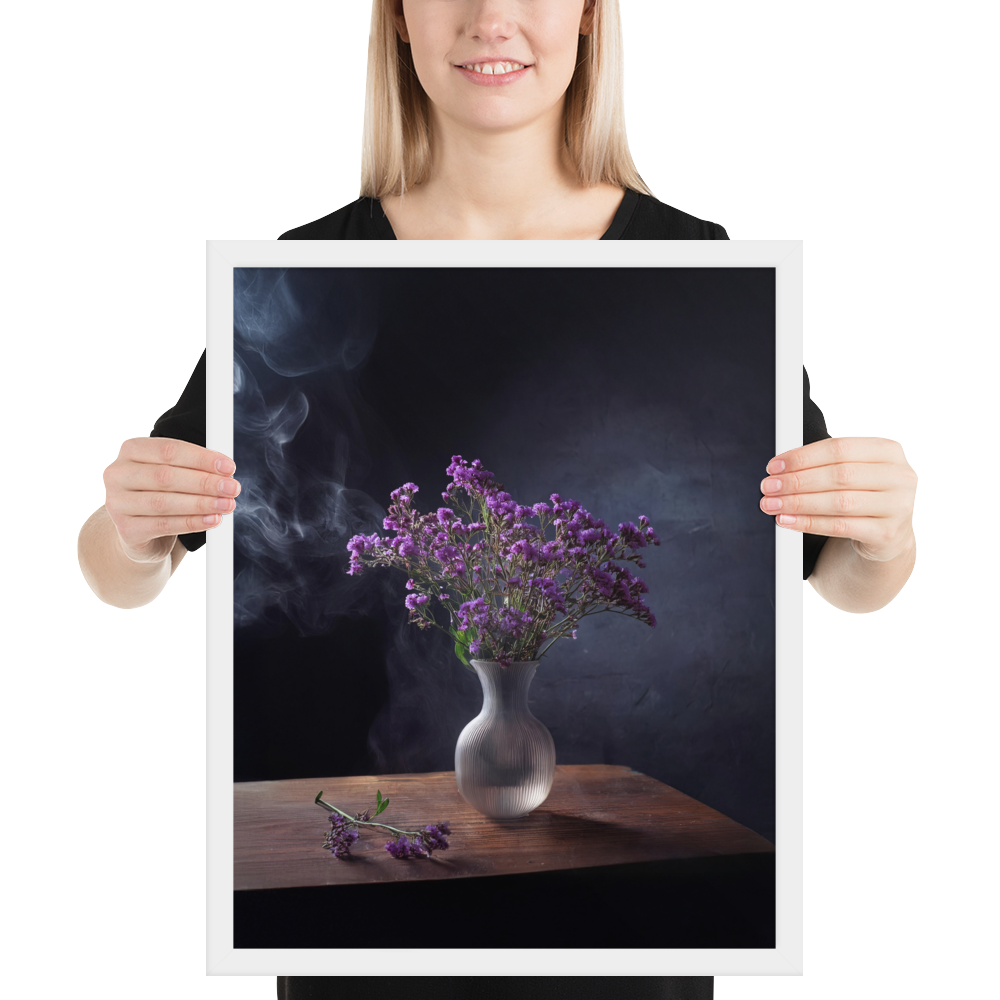 Framed poster_Purple Statice flowers