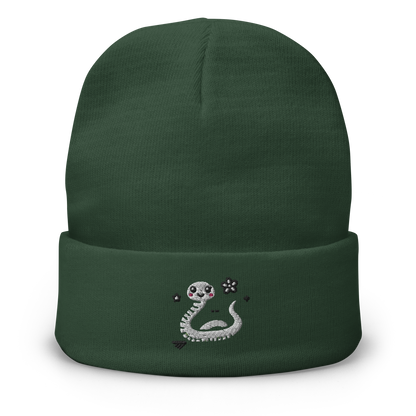 Embroidered Beanie_Humorous Snake