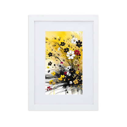 Spring with blossoming flowers_Matte Paper Framed Poster With Mat