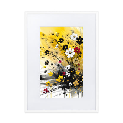 Spring with blossoming flowers_Matte Paper Framed Poster With Mat