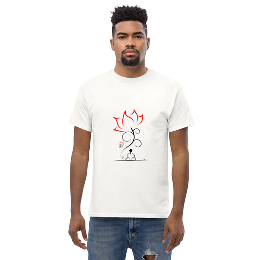 Men's classic tee_“Meditation under a lotus flower”