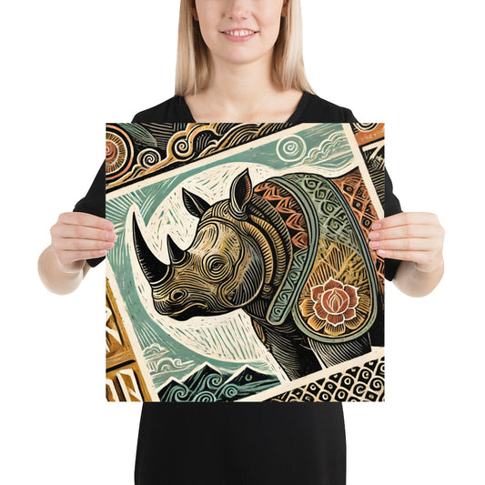 Photo paper poster_Rhinoceros