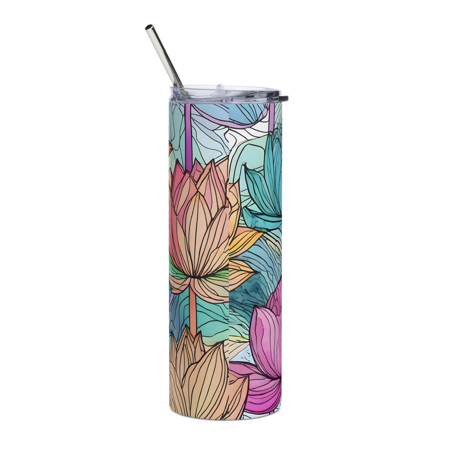 Stainless steel tumbler_Lotus