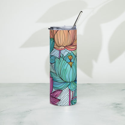 Stainless steel tumbler_Lotus