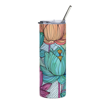 Stainless steel tumbler_Lotus