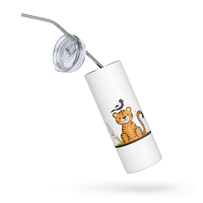 Stainless steel tumbler_Cute Tiger