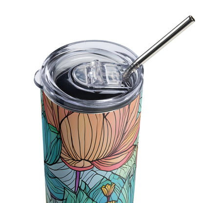 Stainless steel tumbler_Lotus