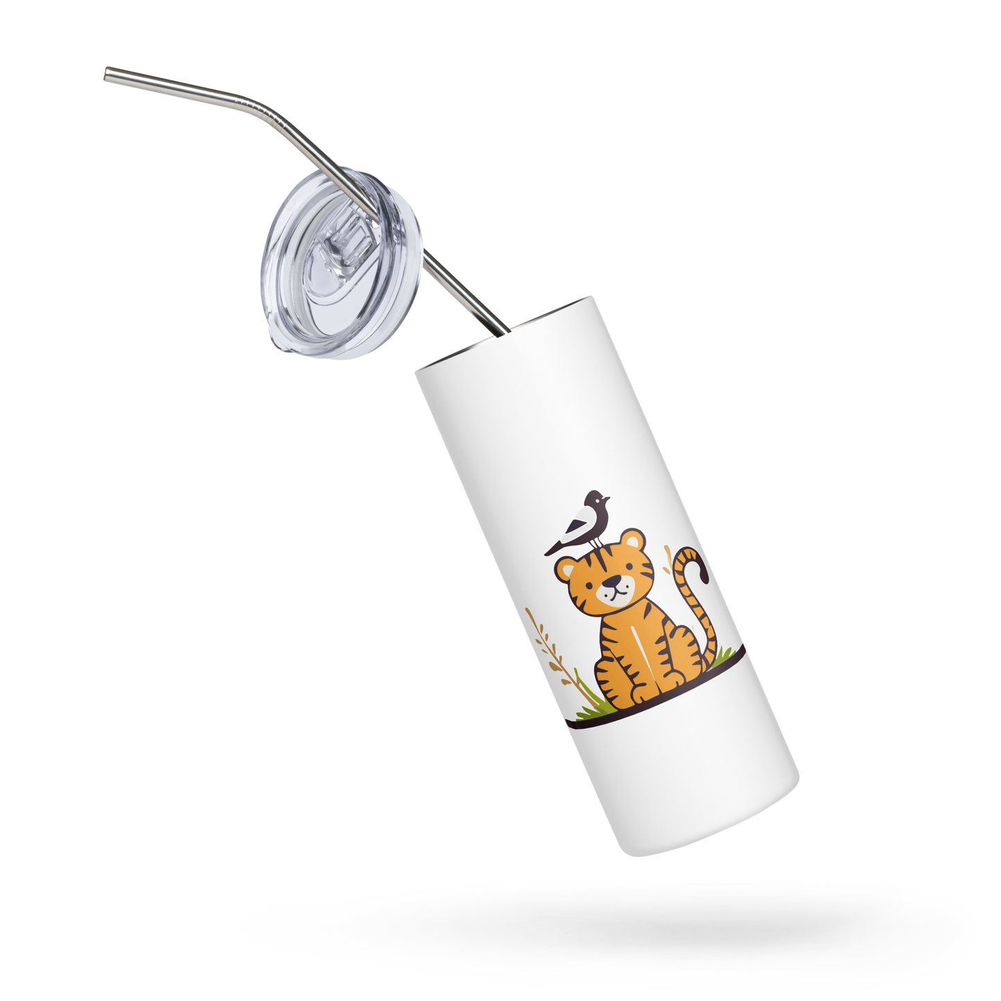 Stainless steel tumbler_Cute Tiger