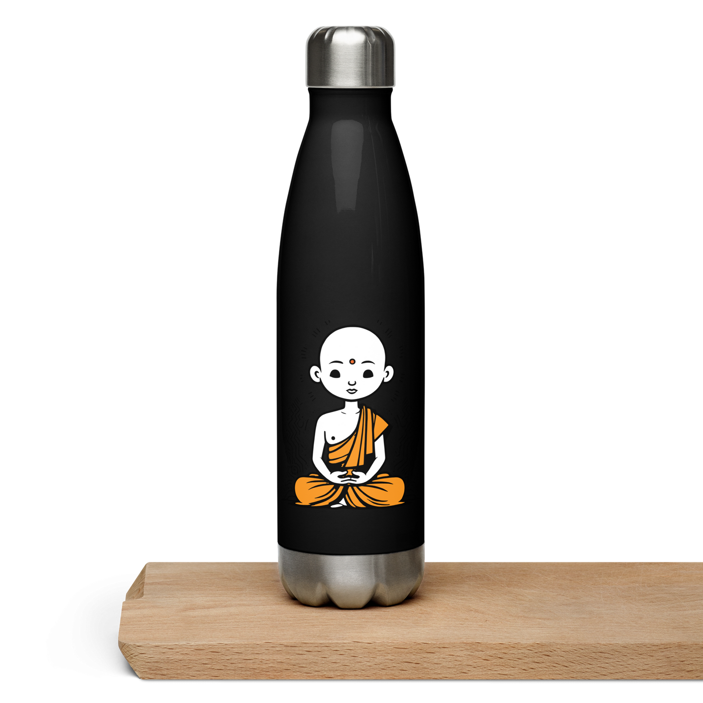 Stainless steel water bottle_A young monk