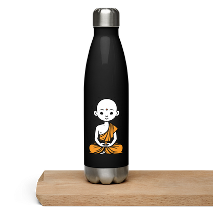 Stainless steel water bottle_A young monk