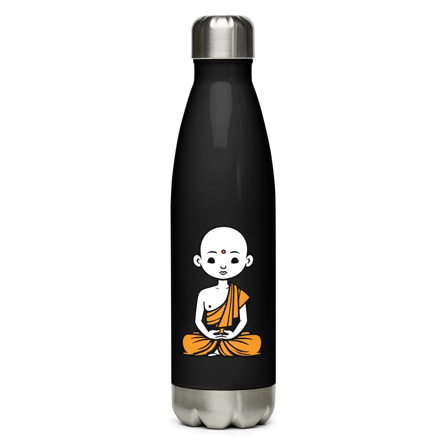 Stainless steel water bottle_A young monk