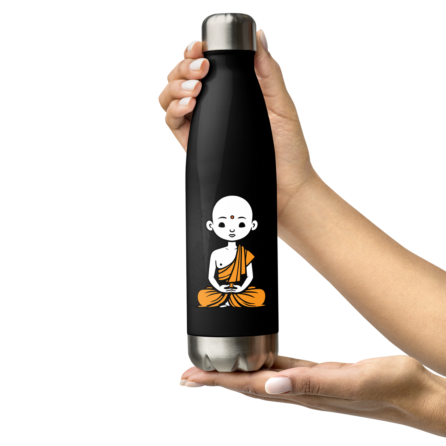 Stainless steel water bottle_A young monk