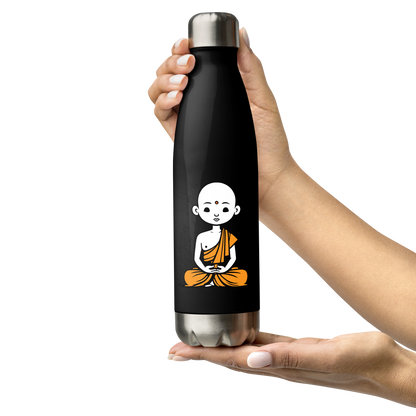 Stainless steel water bottle_A young monk